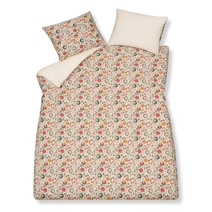 Pure 87 Dekbedovertrek Cream Tan | 240 x 200|220 cm | Beige | Rood