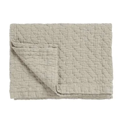 Pure Sprei Stone | 260 x 260 cm | Grijs | Beige | Katoen