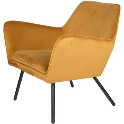 Puur - Berg fauteuil velvet goud | geel