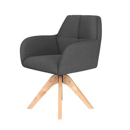 Puur Dannie draaistoel hout - grijs