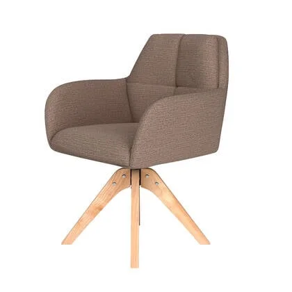 Puur Dannie draaistoel hout - taupe