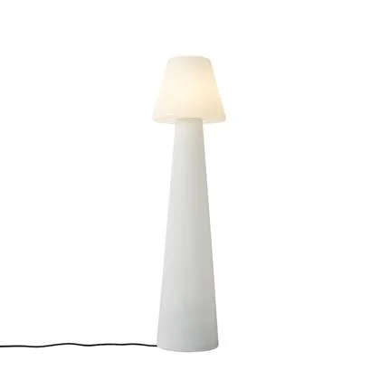 QAZQA Design buiten vloerlamp wit IP44 - Katrijn