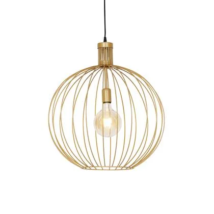 QAZQA Design hanglamp goud 50 cm - Wire Dos