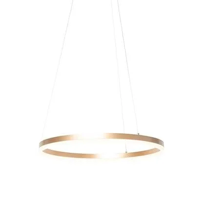 QAZQA Design hanglamp goud 60 cm incl. LED 3-staps dimbaar - Anello