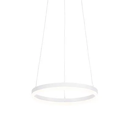 QAZQA Design hanglamp wit 40 cm incl. LED 3-staps dimbaar - Anello