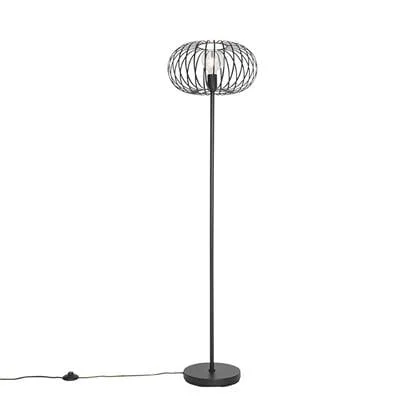 QAZQA Design vloerlamp zwart - Johanna