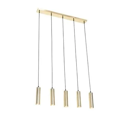 QAZQA Moderne hanglamp messing 5-lichts - Jeana