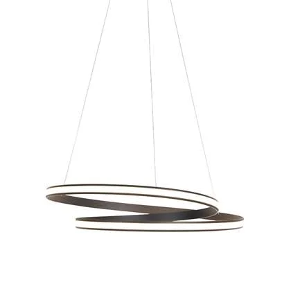 QAZQA Moderne hanglamp zwart 74 cm incl. LED - Rowan