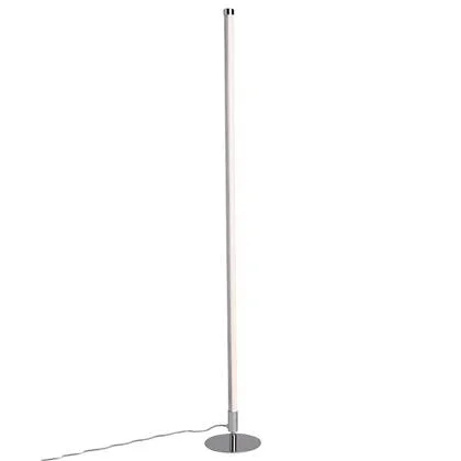 QAZQA Moderne vloerlamp chroom incl. LED 3-staps dimbaar - Line-up