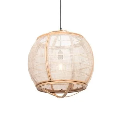 QAZQA Oosterse hanglamp bruin 50 cm - Pascal