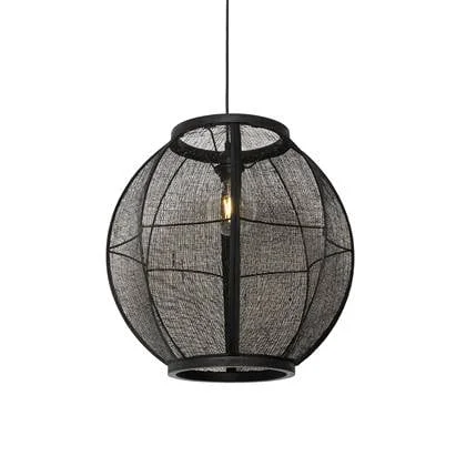 QAZQA Oosterse hanglamp zwart 46 cm - Rob