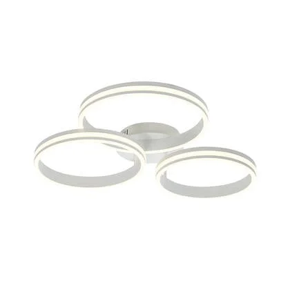 QAZQA Plafondlamp wit incl. LED 3-staps dimbaar 3-lichts - Navara