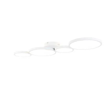 QAZQA Plafondlamp wit incl. LED 3 staps dimbaar 4-lichts - Lupolo