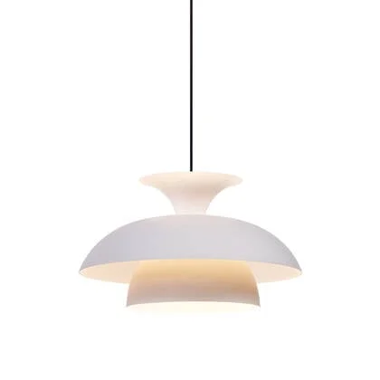 QAZQA Scandinavische hanglamp beige met witte binnenkant - Titus