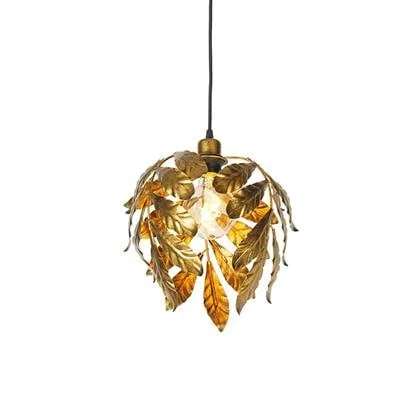 QAZQA Vintage hanglamp antiek goud 30 cm - Linden