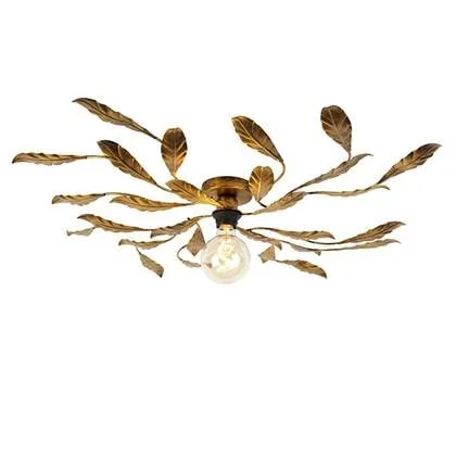 QAZQA Vintage plafondlamp antiek goud - Linden