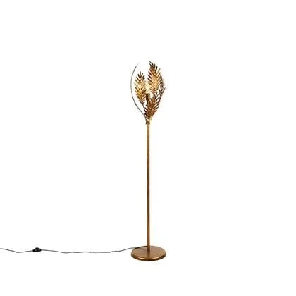 QAZQA Vintage vloerlamp goud 70 cm - Botanica