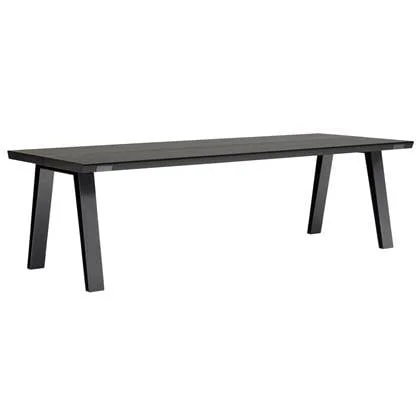 QLiv Side-to-Side tafel 200x100 Coal Black Oak