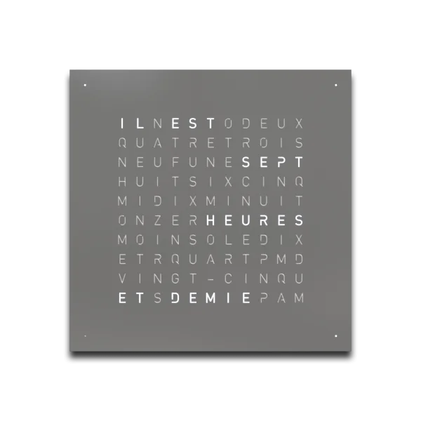 QLOCKTWO EARTH 45 frans - Grey Pepper