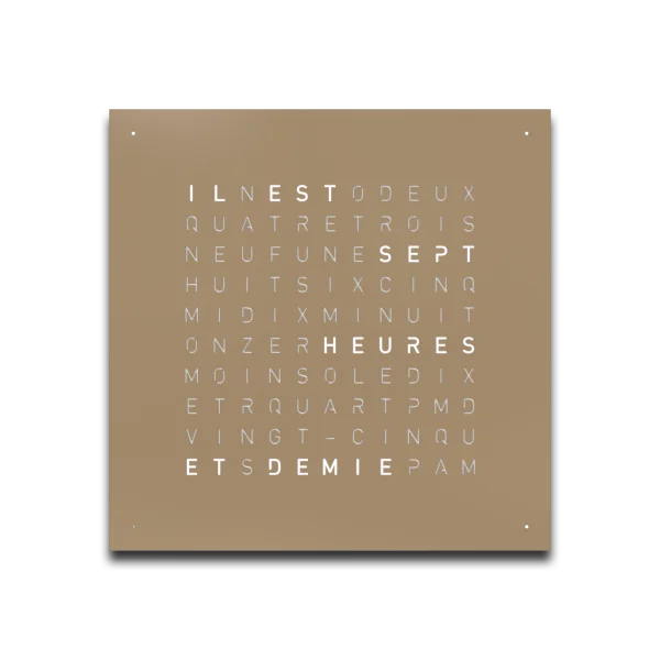 QLOCKTWO EARTH 45 frans - QlocktwoHazelnut