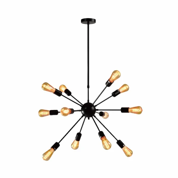 QUVIO Hanglamp modern - Ster van metaal met 18 fittingen - 65 x 85 x 51 cm