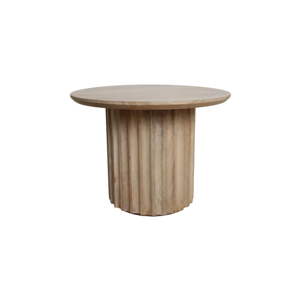 Raw Materials Bullnose bijzettafel naturel Reversed Fluted - 55 cm