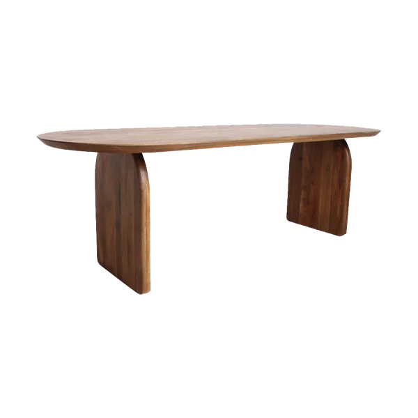 Raw Materials Bullnose eettafel gesloten onderstel bruin - 200 cm