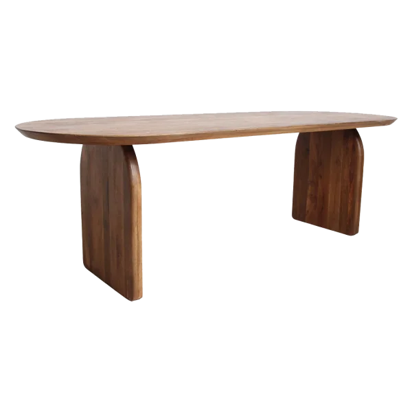 Raw Materials Bullnose eettafel gesloten onderstel bruin - 240 cm