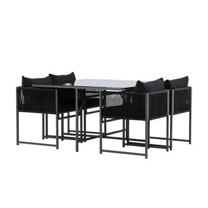 Rebellenclub Sabbia Tuinset - 4-zits - Zwart