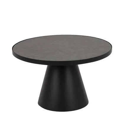 Rebellenclub Salontafel Leeds Rond M Ø65 cm - Zwart Keramiek