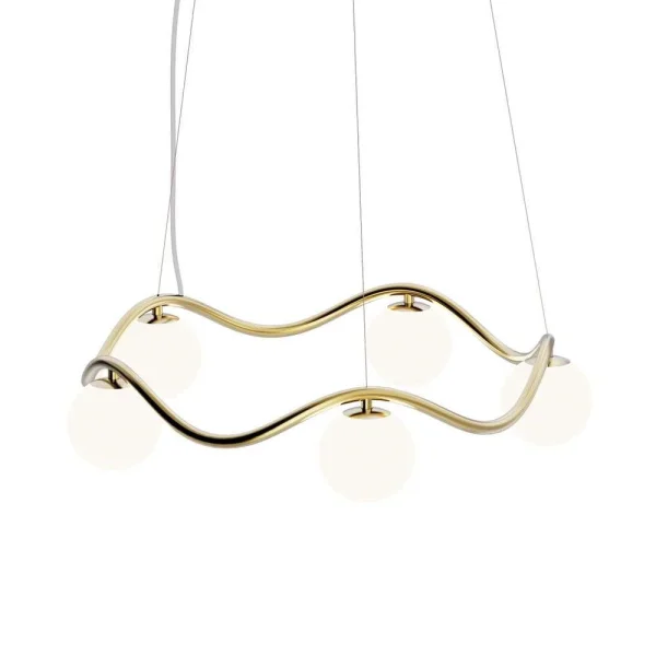 Rebello Decor - Circle of Life Hanglamp Ø65 Brass/Opal