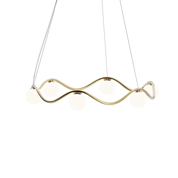 Rebello Decor - Circle of Life Hanglamp Ø91 Brass/Opal