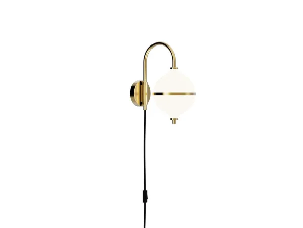 Rebello Decor - Eternal Moonlight Wandlamp Small Raw Brass/Opal/Black