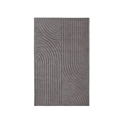 Rechthoekig tapijt viscose antraciet grijs 160x230cm