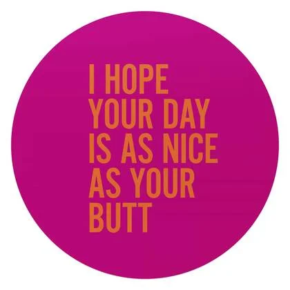 Reinders - Have a nice day - Glasschilderij Ø 70 cm - Roze