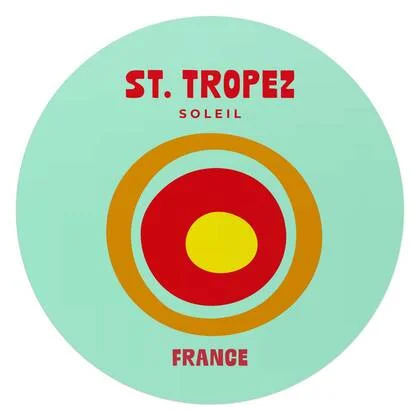 Reinders - Saint Tropez - Glasschilderij Ø 70 cm - Groen