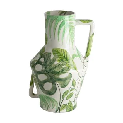 Return to Sender Vaas 45 cm Jungle print handgeschilderd met handvat