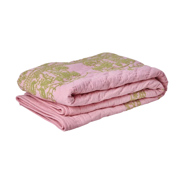 RICE Rice gewatteerde deken 140x200 cm Soft pink