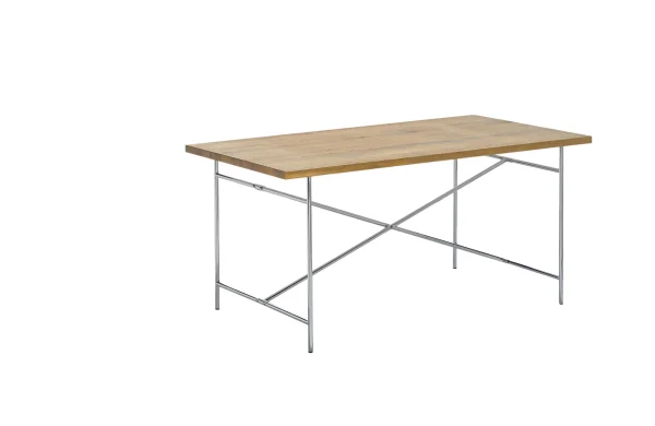 Richard Lampert Eiermann 2 Eettafel - eiken - verchroomd - 160 x 83 cm