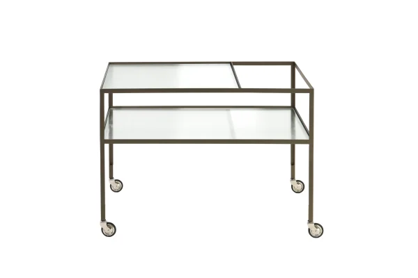 Richard Lampert Herbert Hirche bar trolley - antiek brons