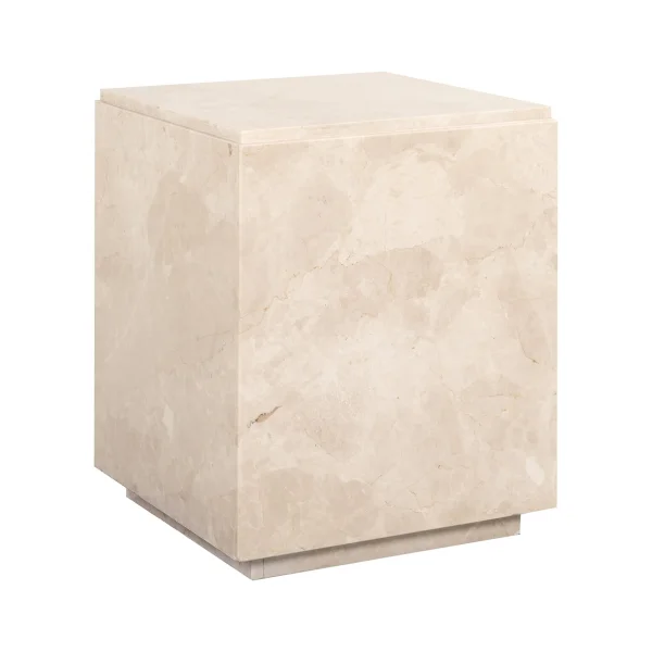 Richmond Bijzettafel Stanford Marmer, 45 x 45cm - Beige - Vierkant