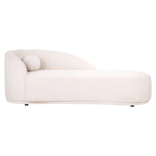 Richmond Chaise Longue Emma Geweven stof - Crème