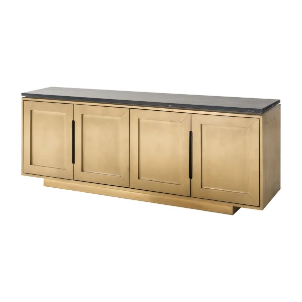 Richmond Dressoir Finsbury Brass en marmer, 183cm - Goud