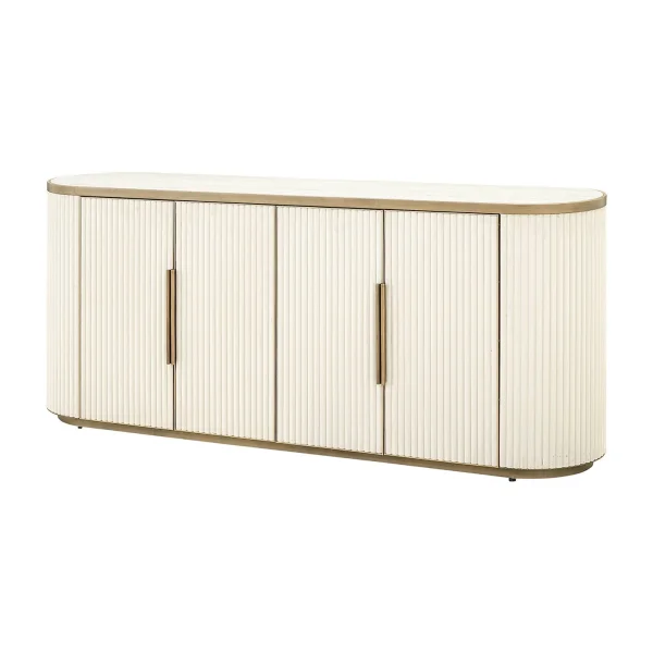 Richmond Dressoir Tivoli Stof en keramiek, 192cm - Wit