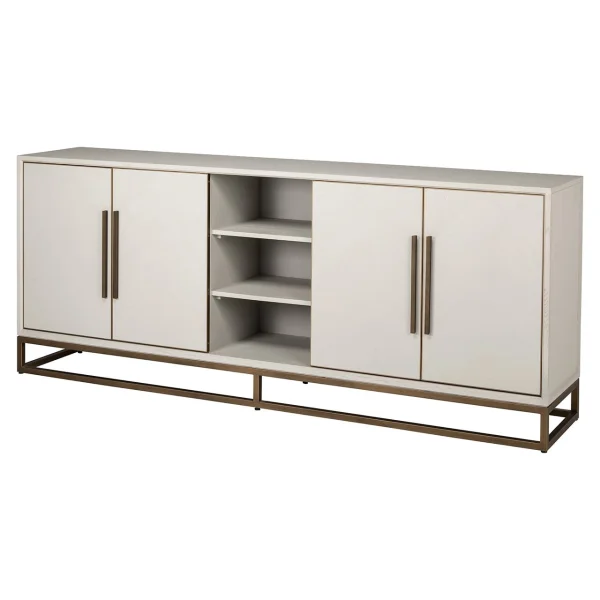 Richmond Dressoir Whitebone Eiken en Brass, 225cm - Verona Grey