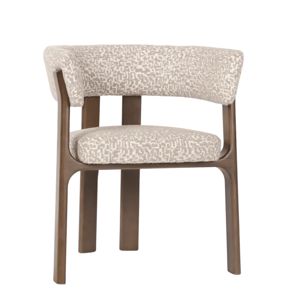 Richmond Eetkamerstoel Contigo Geo stof en beukenhout - Naturel