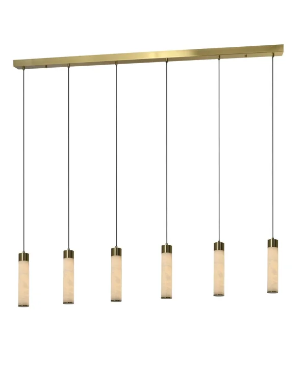 Richmond Hanglamp Elaris Albast, 6-lamps - Wit