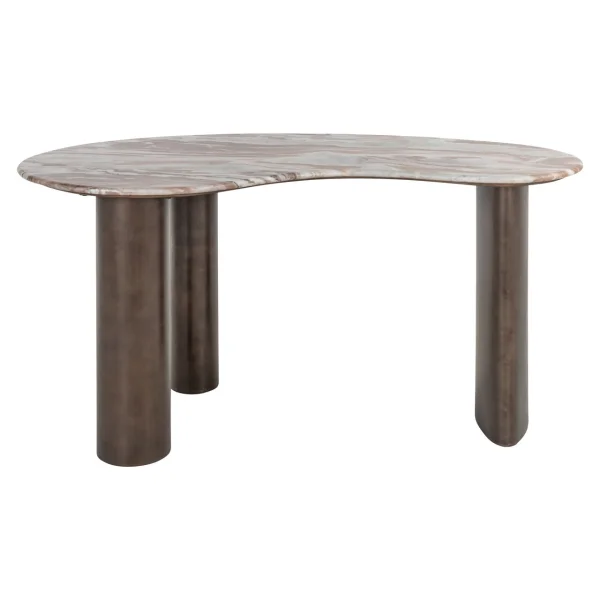 Richmond Organisch Bureau Brando Marmer en MDF, 160 x 80cm - Bruin