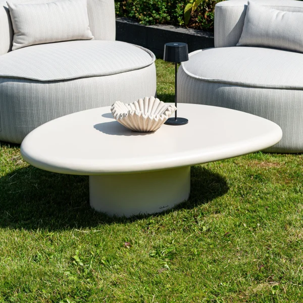 Richmond Organische Salontafel Urban Bloom 110 x 90cm - Wit