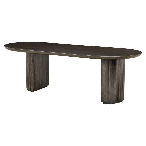 Richmond Ovale Eettafel Kingston Eiken - Dark Coffee - Ovaal